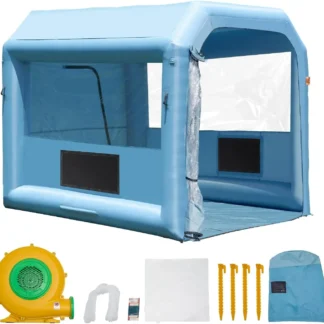 Cabina de pintura inflable, cabina de pulverización inflable de 9,8 x 8,2 x 8,2 pies, con potente soplador de 550 W y sistema de filtro de aire