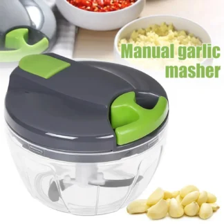 Picadora Manual de ajo de 520ml, cortador de verduras con cuerda manual, picadora de cebollas, frutas de jengibre, hierbas, nueces, procesador de alimentos