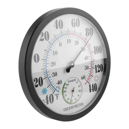 Termómetro/higrómetro meteorológico para interiores y exteriores, A63T-10 pulgadas, para Patio, decoración de pared, No necesita batería