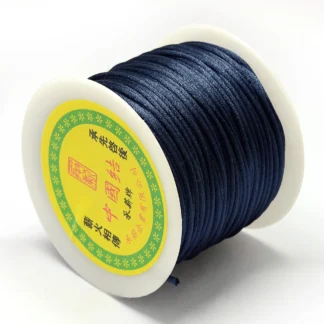 Cordón satinado de cola de rata de hilo de nailon, diámetro de 1,0mm, aproximadamente 76,55 yardas(70m)/rollo para joyería DIY, collar, pulsera, anudado chino