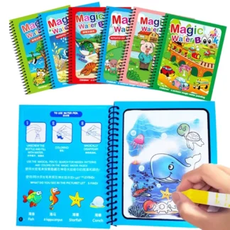 Libro de colorear reutilizable Montessori para niños, libro de dibujo de agua mágica, juguetes de dibujo de pintura, juguetes sensoriales de educación temprana para niños