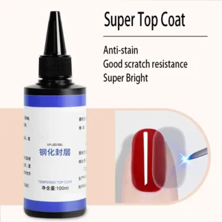 Gel Base mate para manicura, barniz para capa superior sin necesidad de limpiar, esmalte de Gel UV para decoración de uñas, esmalte de Gel funcional de espesor duro, 100ML