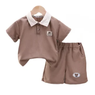 Nueva ropa de verano para bebés, traje para niños, camiseta de manga corta, pantalones cortos, 2 unids/set, ropa para niños, disfraz informal de algodón para niños pequeños