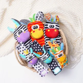 Sonajeros para bebés de 0, 6 y 12 meses, animales de peluche, calcetines de sonajero para bebés, muñeca, juguetes para recién nacidos, juegos de sonidos para bebés