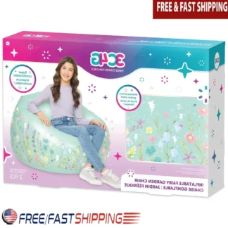 Silla de jardín de hadas inflable para niños, asientos acogedores portátiles impermeables, fácil inflar, desinflar, diseño caprichoso, gran Idea de regalo