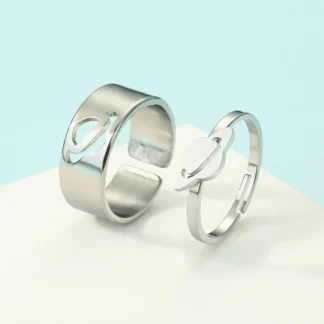Todorova-Anillo de dedo ajustable de acero inoxidable para hombre y mujer, joyería a juego con el pulgar, Planeta creativo, promesa Saturno, regalo Vintage