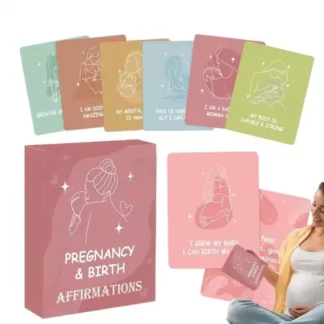 Tarjetas de afirmación de nacimiento, imprescindible para el embarazo, citas inspiradoras motivacionales positivas para mujeres, madres, padres, amigos y adultos