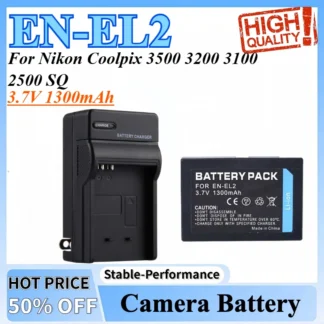 3,7 V 1300mAh EN-EL2 ENEL2 EN EL2 batería recargable de iones de litio para cámara Nikon Coolpix 3500 3200 3100 2500 SQ