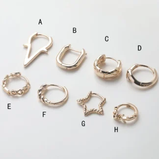 4 Uds. Pendiente trasero con palanca de gancho para la oreja para accesorios de joyería, componentes, pendientes circulares hechos a mano, accesorios de latón rellenos de oro de 14k