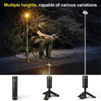 Luz telescópica para acampar al aire libre T35C, 10000mAh, luz LED portátil de trabajo, trípode magnético, Base, tienda, linterna telescópica para acampar