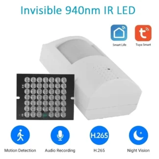Cámara IP Tuya de 2MP y 5MP, sistema de vigilancia oculta con visión nocturna IR 940, lente Invisible SmartLife, WiFi, seguridad del hogar, CCTV oculto