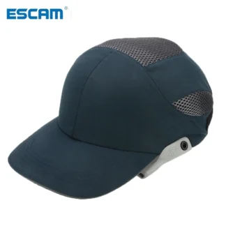 Gorro de seguridad con rayas reflectantes, ligero y transpirable, casco para cabeza, trabajo, sitio de construcción, negro