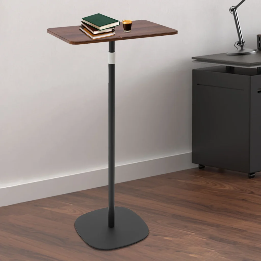 Escritorio de pie Mesa auxiliar ajustable Escritorio móvil para computadora con soporte para computadora portátil de 46-120 cm para oficina en casa