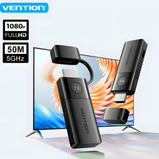 Vention Transmisor y receptor HDMI inalámbrico 1080P @ 60Hz 5GHz WiFi 50M Extensor de audio y vídeo para PC Monitor portátil Proyector