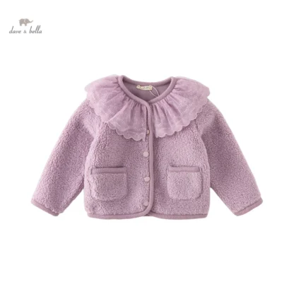 Abrigo Noble informal con encanto elegante para niña, ropa para niña, moda de otoño e invierno, para fiesta al aire libre DB4237809