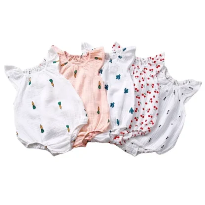 Pelele de muselina para bebé recién nacido, Pelele de lino y algodón, ropa de moda para bebé