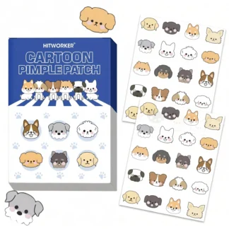 40 unidades/caja de pegatinas para el acné de dibujos animados, lindas pegatinas para imperfecciones de perros, pegatinas para manchas de piel