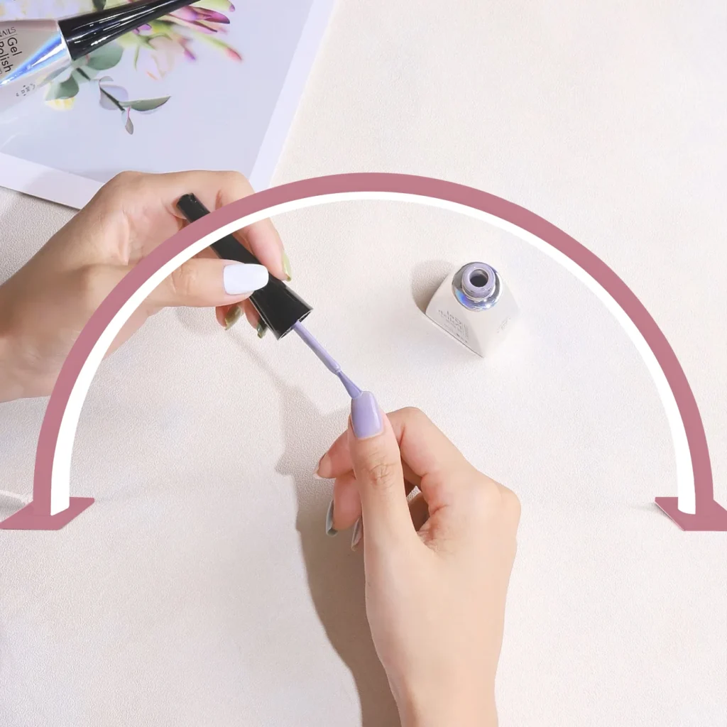 Media luna en forma de U para decoración de uñas, lámpara de belleza para el hogar, salón de belleza, escritorio, cuidado de uñas, lámpara de escritorio de trabajo LED simple
