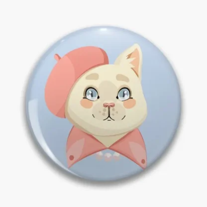 Moda gato plano estilo 4 botón suave Pin joyería solapa Pin Collar lindo sombrero ropa broche insignia de dibujos animados regalo de Metal mujeres