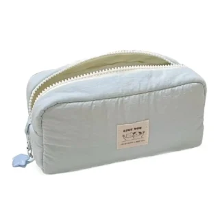 Nuevo Bolsa para bolígrafos de Color sólido, estuche para lápices de dibujos animados de lona, bolsa de papelería de regalo de gran capacidad, bolsa para estudiantes