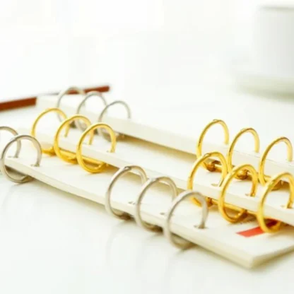 2 unids/set carpeta de libros de hojas sueltas de Metal 3 anillos para cuaderno álbum Clip de álbum