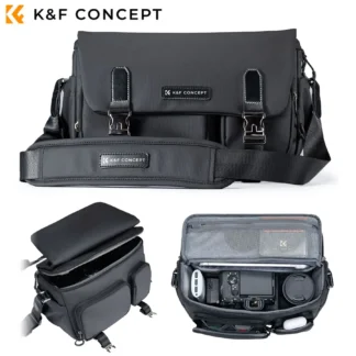 K & F Concept-bandolera para cámara con hebilla y cremallera, bolso de hombro para fotografía de viaje, accesorios para cámara Sony DSLR SLR, soporte para trípode