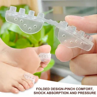 Separadores de dedos de silicona, Protector separador de dedos pequeños para aliviar los dedos superpuestos, presión y dolor, 1 par