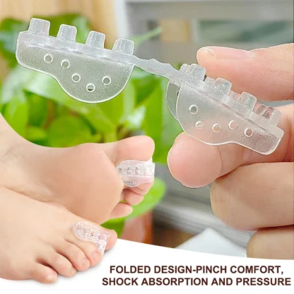 Separadores de dedos de silicona, Protector separador de dedos pequeños para aliviar los dedos superpuestos, presión y dolor, 1 par