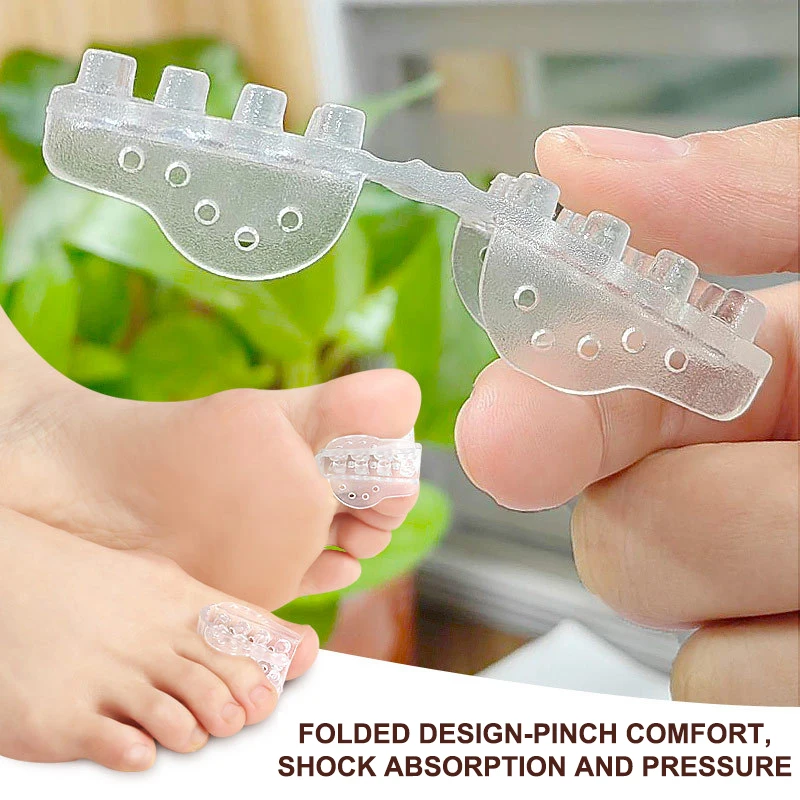 Separadores de dedos de silicona, Protector separador de dedos pequeños para aliviar los dedos superpuestos, presión y dolor, 1 par