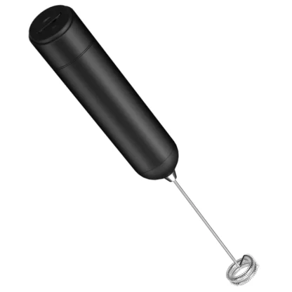 Espumador de leche de mano, Espumador de leche eléctrico para café, Espumador de café batidor eléctrico mezclador de bebidas Black-T33C