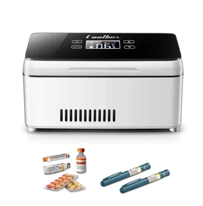 Refrigerador de insulina, refrigerador portátil con carga USB, caja de almacenamiento de baja temperatura, refrigerador de coche pequeño para la familia