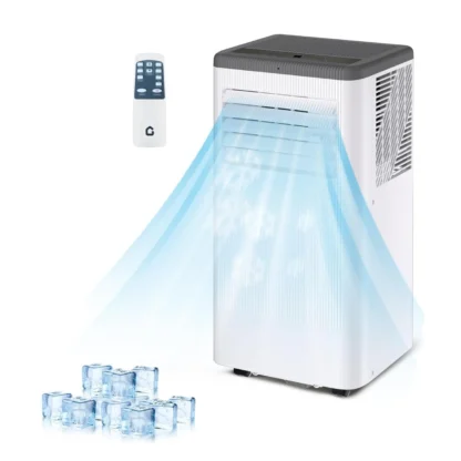 Unidad de aire acondicionado portátil de 10000 BTU con control remoto, aire acondicionado interior para habitación 560 SQ.FT, modos de refrigeración/ventilador/seco
