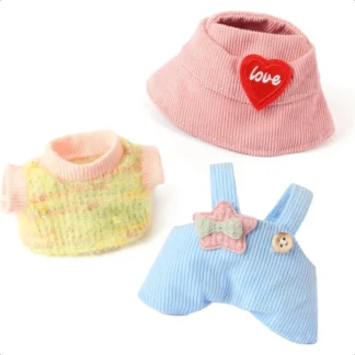 Ropa de muñeca de 3 piezas para muñeca de 17 cm, elegante conjunto de sombrero de pescador, trajes de muñeca Kawaii con accesorios para coleccionistas o luz de exhibición B