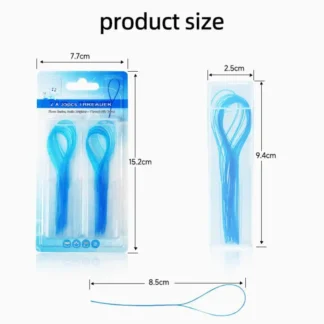 Enhebrador de hilo Dental de acero para limpieza bucal, línea de tracción para corona, soporte, puente, implante, aro, herramienta Dental