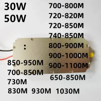 30W50W730MHZ830MHZ930MHZ1030MHZ700-800mhz 720-820mhz740-850mhz700-850mhz800-900mhz900-1000mhz900-1100mhz Módulo amplificador