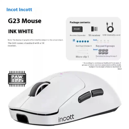 2025 nuevo lingote G23 ratón Hot Plug Micro Videojuego de movimiento el tercer examen simulado 8K inalámbrico Bluetooth PAW3395 regalo de nacimiento