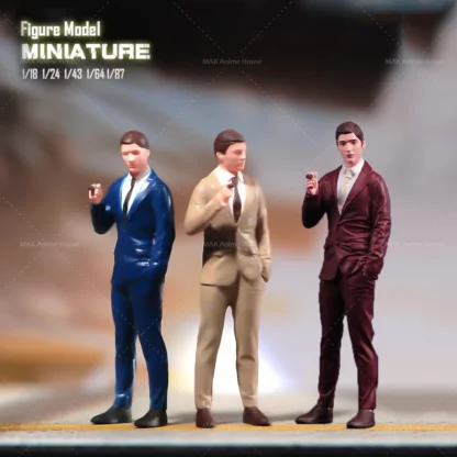 Miniaturas pintadas 1/87 1/64 1/43 1/24 1/18, traje de pie, figura de escena de hombre fumar, muñeca, modelo pintado, decoración de escena, Juguetes