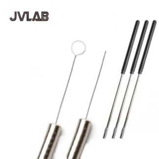 Kit de varilla de inoculación reutilizable, herramienta de estiramiento de células de 4mm, la cultura perfecta del tejido celular bacteriano viene un anillo de inoculación gratuito