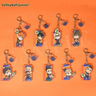 Anime voleibol juvenil doble cara acrílico llavero colgante accesorios colgante Cosplay para llavero acrílico regalo de cumpleaños