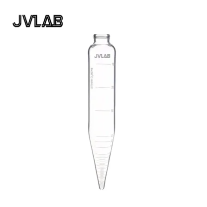 Tubo de centrífuga de aceite cónico, 100 ml, tubo centrífugo de vidrio GCT-45240-100 Longitud 203 mm Diámetro exterior. 37 mm para ASTM D96