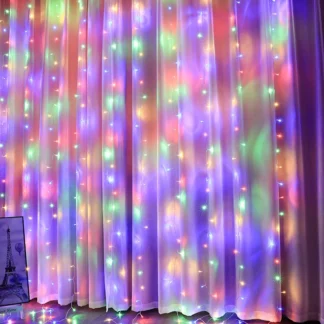 Guirnalda de luces LED para cortina, enchufe USB, luces de hadas para fiesta de boda, decoración navideña para dormitorio