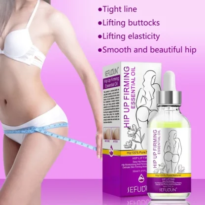 Aceite esencial para masaje de cadera, 30ML, eleva eficazmente las formas de los caderas, reafirma y estira las caderas con líneas completas e hidratantes