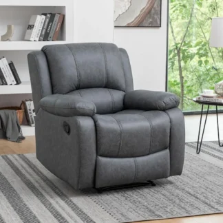 Silla reclinable manual para adultos, sillas reclinables, sofá individual de cuero transpirable con respaldo ajustable, respaldo moderno con respaldo