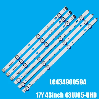 Tira de LED para iluminación trasera para 43UJ635V 43UK6300PLB 43UJ651V 43UJ634V 43UJ630V 43UJ561V 43UJ655V LC 43490059 Un LC 43490058 A