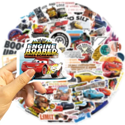 10/30/50 Uds. Pegatinas divertidas de dibujos animados de coches animación Graffiti relámpago Mcqueen calcomanía equipaje portátil teléfono guitarra coche bicicleta niños juguete