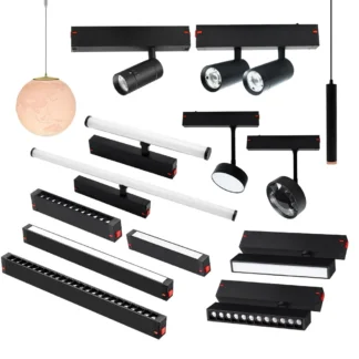 8W 16W Fabricación profesional Control de dientes azules Luz de pista magnética LED regulable Lavado en pared Accesorio de iluminación magnético plegable