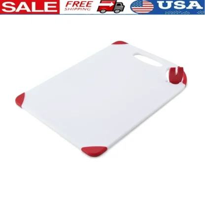 Tabla de cortar de poliéster antideslizante con afilador de cuchillos, herramienta de cocina Reversible duradera para preparación de alimentos, apta para lavavajillas