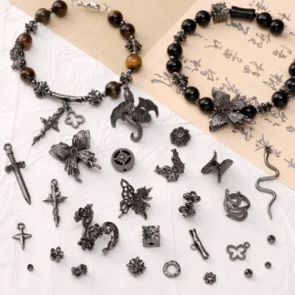 Recién llegado, 3-100 Uds., múltiples estilos, cuentas espaciadoras de aleación, dijes, accesorios de Metal para joyería DIY, pulsera, collar, fabricación hecha a mano