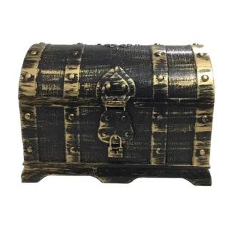 Joyero pirata de juguete para niños, Cofre del Tesoro, caja de almacenamiento vacía Retro de plástico, accesorios de disfraces, regalos para niños