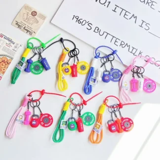 LLavero de Fitness tejido a mano, placa de peso, Mini mancuerna, llavero para amantes del gimnasio, decoración de bolso, colgante de cuerda de nailon DIY